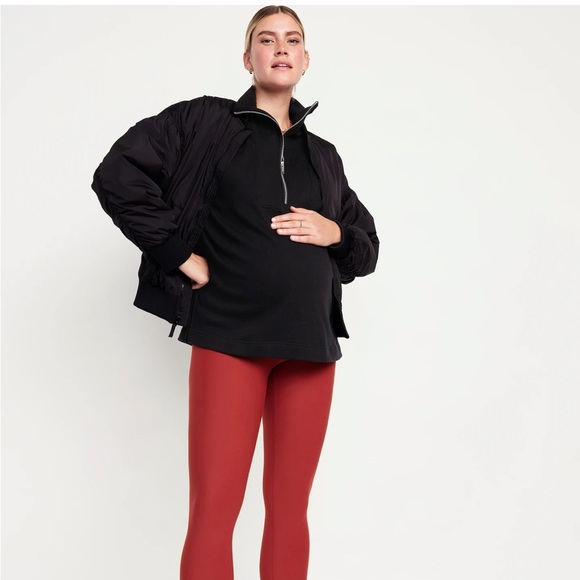 Maternity Half Zip Sweatshirt - Picture 4 of 4